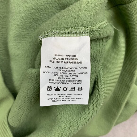 Nike Mens Sweater Small Green Hoodie Long Sleeve Solo Swoosh Heavyweight Fleece - Picture 6 of 8